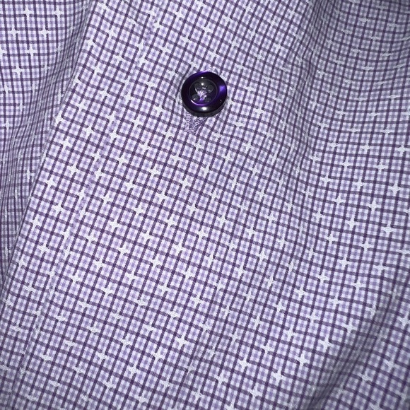David Donahue Purple Dress Shirt Classic Long-Sleeve - Picture 5 of 5